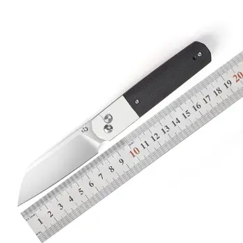 High Quality Black G10 Handle Pocket Knife Outdoor Camping Hunting Wilderness Survival D2 Stainless Steel Folding Knives