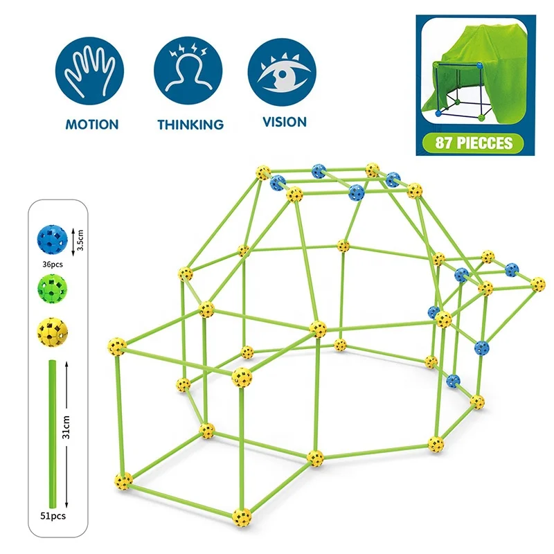 87 шт DIY палатка игрушка с отметками Игровой Набор для строительства площадка замок разработан специально для детей