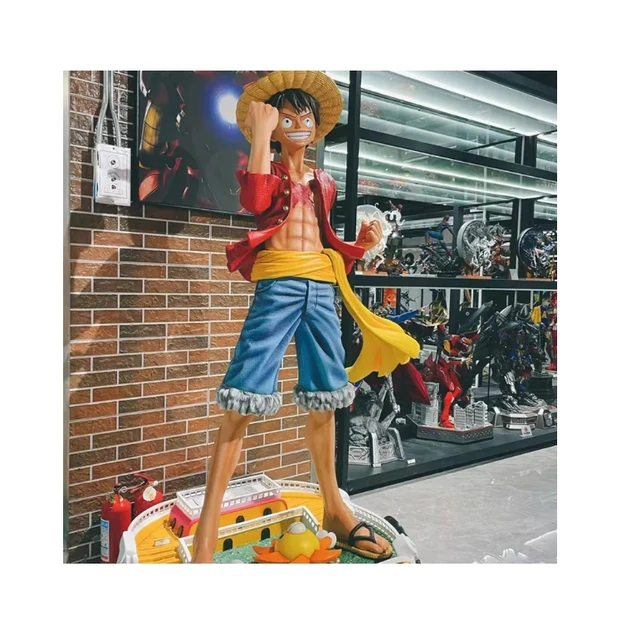 High quality anime figure resin statue One piece character life size 1:1 luffy action figure for decor anime sculpture