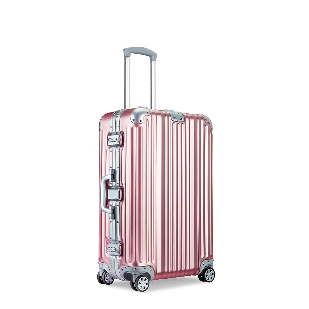 pink trunk suitcase