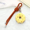Yellow Crochet doughnut keychain