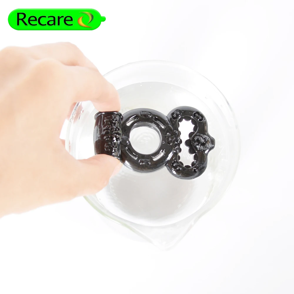 Vibrating Cock Ring Condom for Men - Silicone Sex Toy | Enhance