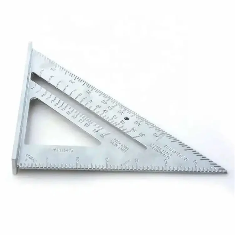 Triangle Ruler for Woodworking Metric Inch 90 Degree 45 Degree Square