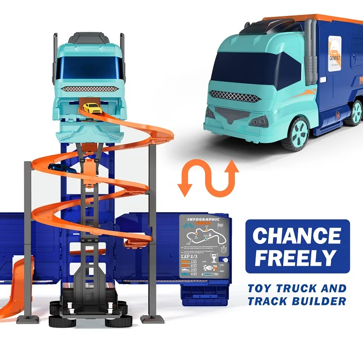 Toy Factory Best Selling Construction Diecast Metal Alloy Small Car Carrier Friction Vehicles Toy Truck for Kids
