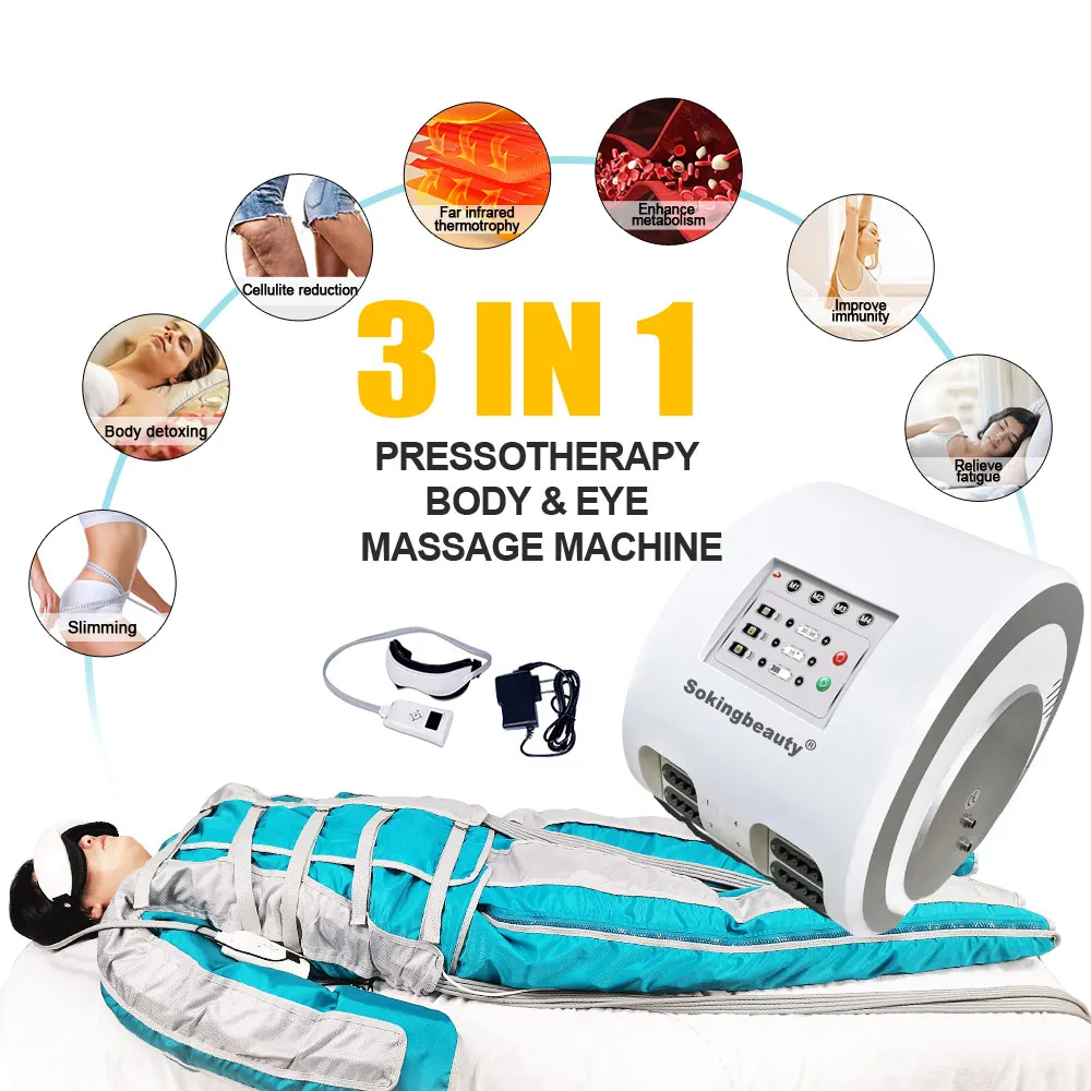 Professional Presoterapia Air Pressure Suit Compression Leg Full Body Massager Pressotherapy Lymphatic Drainage Beauty Center