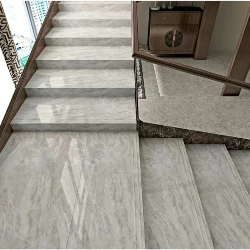 Foshan Factory glossy Ceramic Staircase Step Riser and Stair Treads Tile 1000X470mm 1200x470mm 1350x470mm factory