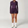 chaqueta+pantalones cortos-morado oscuro