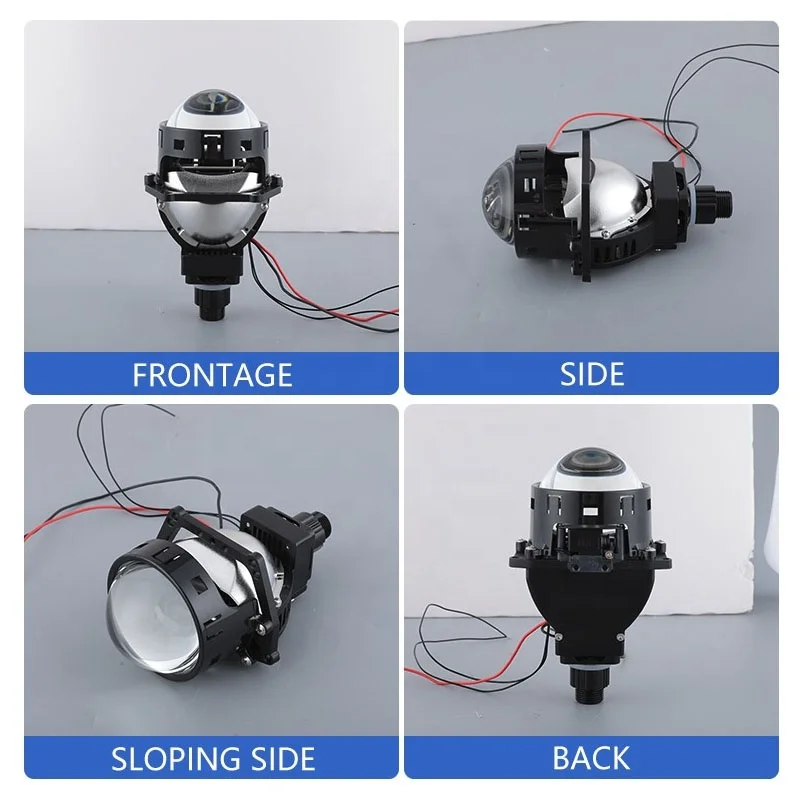 IDISON T3HW Motorcycle Lighting Systems Bi Led Projector 3.0 Laser Bike Light Bike Lamp Blue Light Lens Headlights