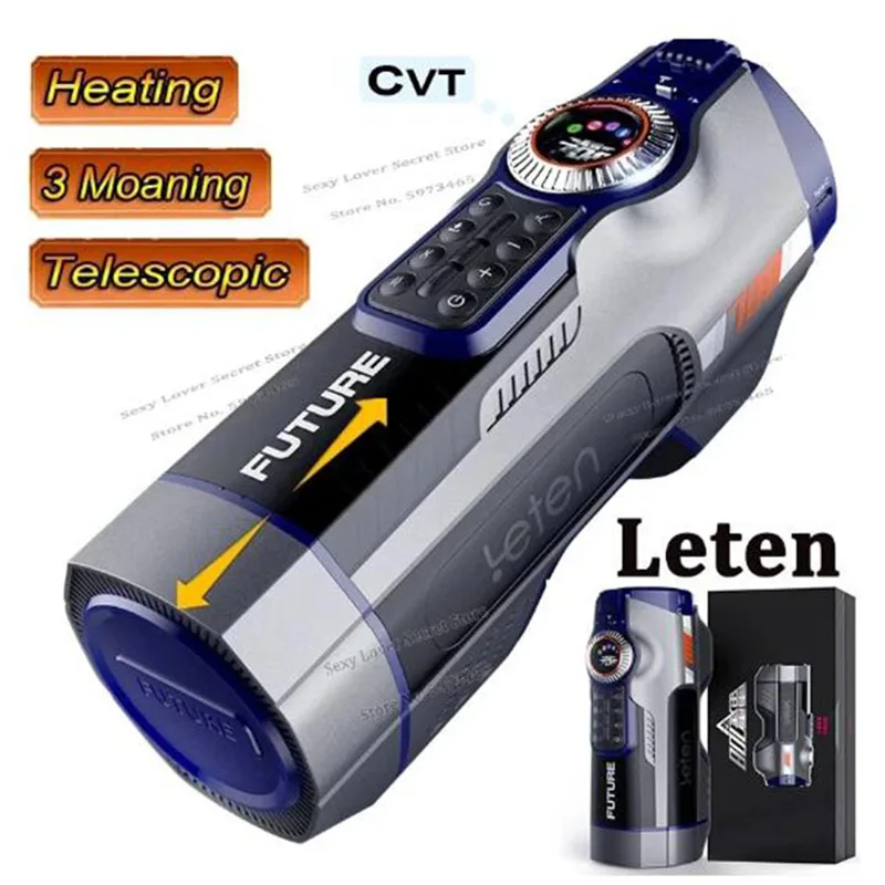 Leten708 Future High Speed Automatic Telescopic Male Masturbator Real Pussy  Heating Moaning Sucking Masturbation Sex Toy for Men