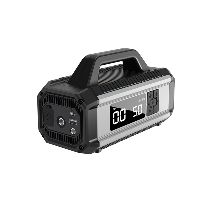 High Quality Portable Car Tyre Air Pump Car Jump Starter Power Bank with air Pump - view 6