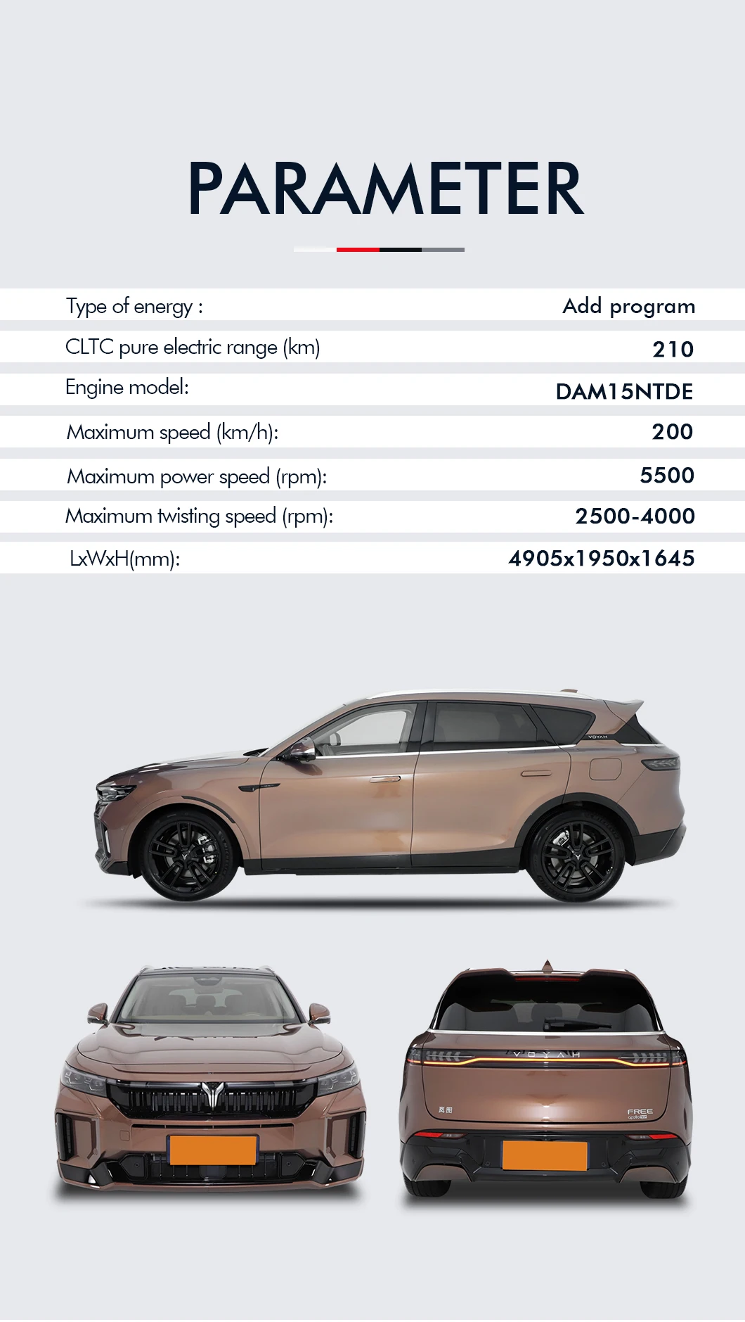 Voyah Free 2024 Ultra Long Range Pure Electric EV Car New Energy Vehicle in Stock details