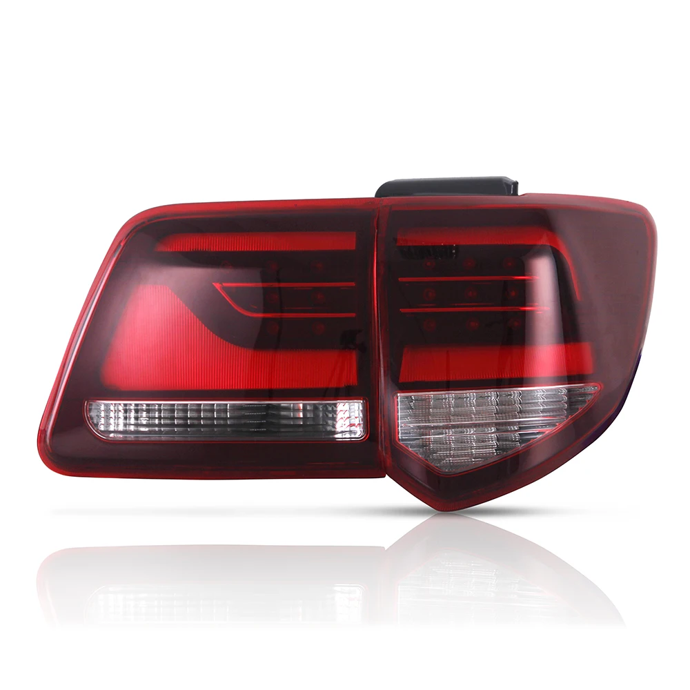 Vland Yiaalux For Toyota Fortuner 2012 -2016 Taillight LED Rear Tail Lamp stop light modified refit model red and smokey housing details