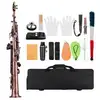 Red antique-style soprano saxophone