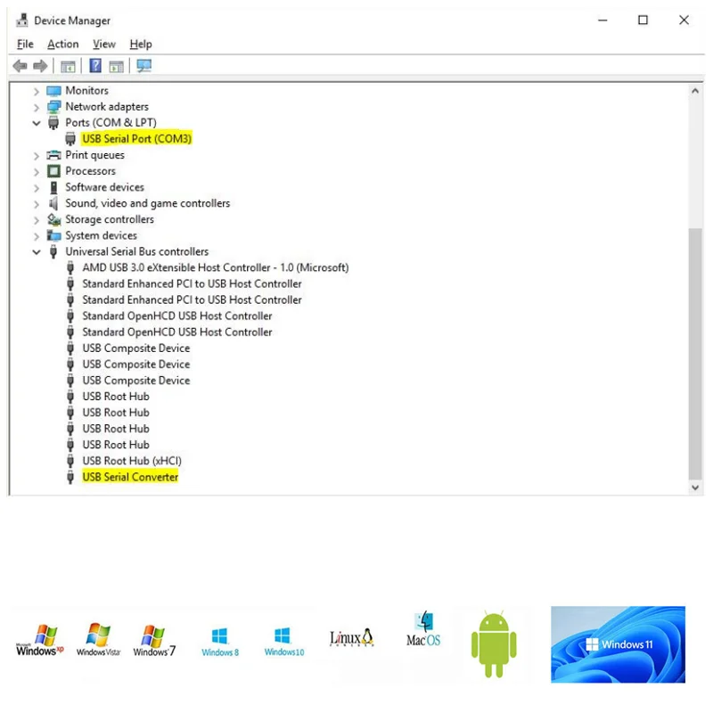 FTDI USB Type C to RS232 Serial Converter Module Cable