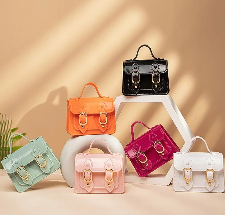 Summer Jelly Bag Fashion waterproof Colorful PVC Mini handbags Kids Wholesale Small Crossbody bag for women girl jelly purses