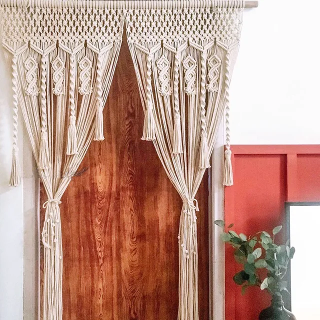 Exquisite bohemian wall decorations for home art  macrame wall hanging macrame door curtain wall hanging
