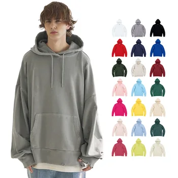 Hot Sale Custom Logo Oversized Fit Loose Sports Top Hoodie Men'S Hip Hop Streetwear Men Sweatshirt Hoodie