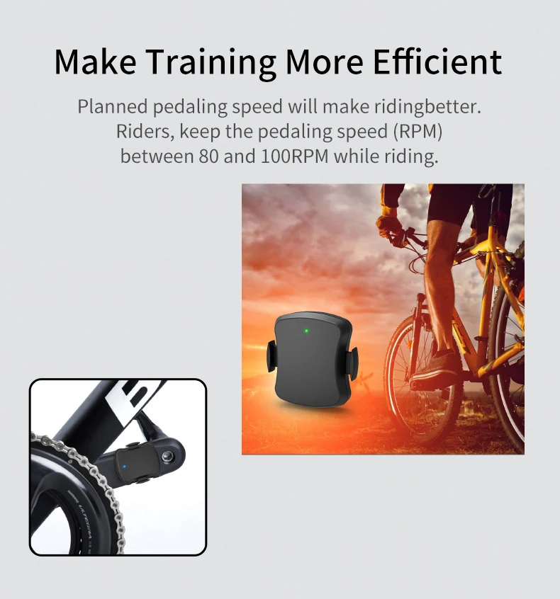 Умный беспроводной датчик частоты вращения педалей для велоспорта Chileaf