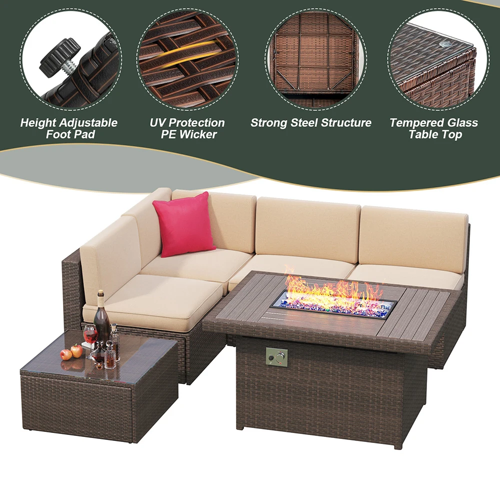 Garden Modern Home Style Patio Furniture Outdoor Sofa Set Rattan Sofas