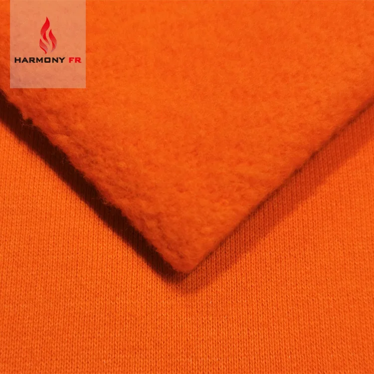 Оптовая продажа NFPA 2112 OEM сервис Пользовательский логотип 380gsm трикотаж чистый 100% хлопок огнестойкие флисовые ткани