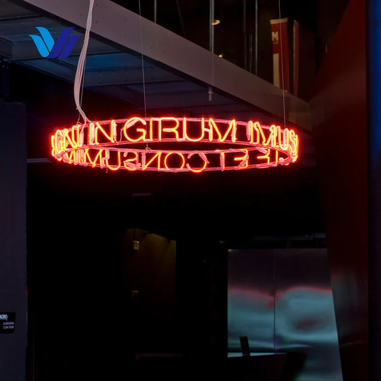 Hongsen Sign  Custom Roof Ceiling Neon Lights Neon Bar Light Large Rolling Stones Glass Neon Sign