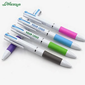 Promotional School Student Supplies Wholesale 3 in 1 Refill 3 Color Multi-color Ballpoint Pen with Customized logo Pen
