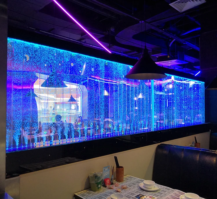 Curated visual reference: Visual Reference: Modern Luxury Led Acrylic Aquarium Water Bubble Wall Screen