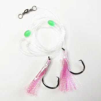 Alpha 7384 2X Strong Circle Hook 5/0 Fishing Flasher Rig Fishing Sabiki Rig in stock