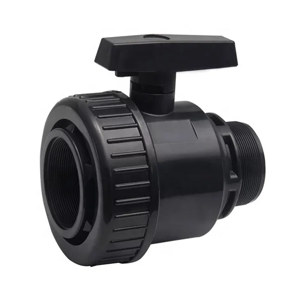 1/2"-4" pvc plastic PVC valve for irrigation PVC Single Union ball valve black female