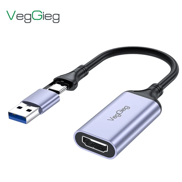 Veggieg OEM/OEM  USB3.0/Type-C To HDTV High Speed Audio Video Capture Card 4K 1080P60 Capture Devices For Gaming Live Stream