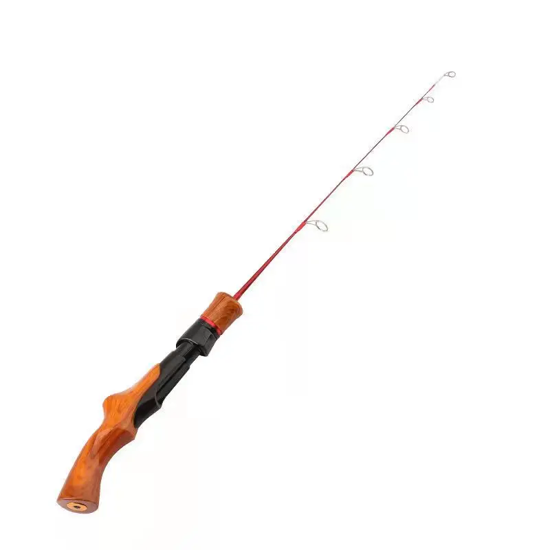 Canne à Pêche Sur Glace Ultralégère 67 Cm Avec Moulinet + 10 Crochets – Kit Complet Enfant Et Débutant Hiver