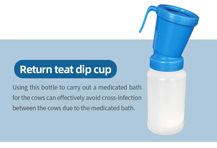 Livestock Teat Dip Cup – 300ml Non-Return Nipple Cleaner For Cows & Goats, Ergonomic Design For Dairy Farm Use