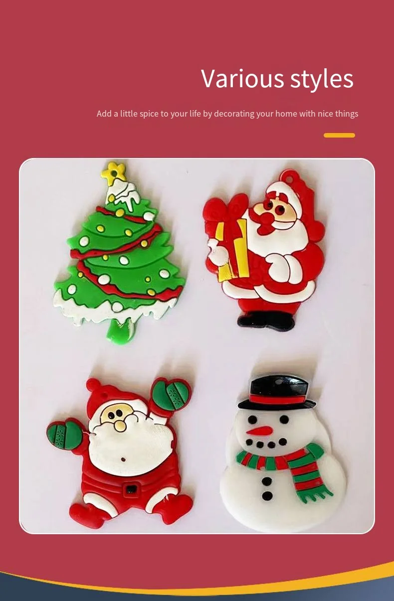 Christmas refrigerator patch Snowman soft glue magnet new decoration Halloween cross-border creative magnetic stickers supplier