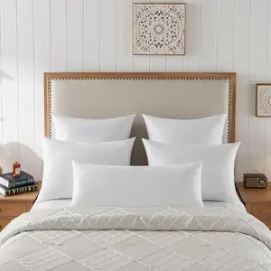 Hotel Pillow Insert White Color Inner Seam Hypoallergenic Bulk Order Custom