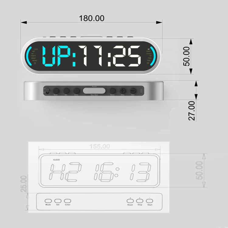 Wall Clock Countdown Smart Gym Timer Boxing Interval Timer Training For