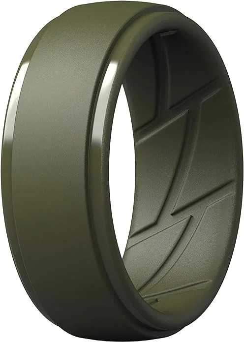 Custom Logo Silicone Mens Ring Premium Medical Grade