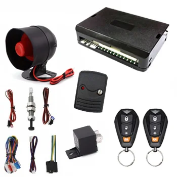 One-Way Alarm Immobilizer System Easy Installation Car Security System with Flip Key for Keyless Entry Function
