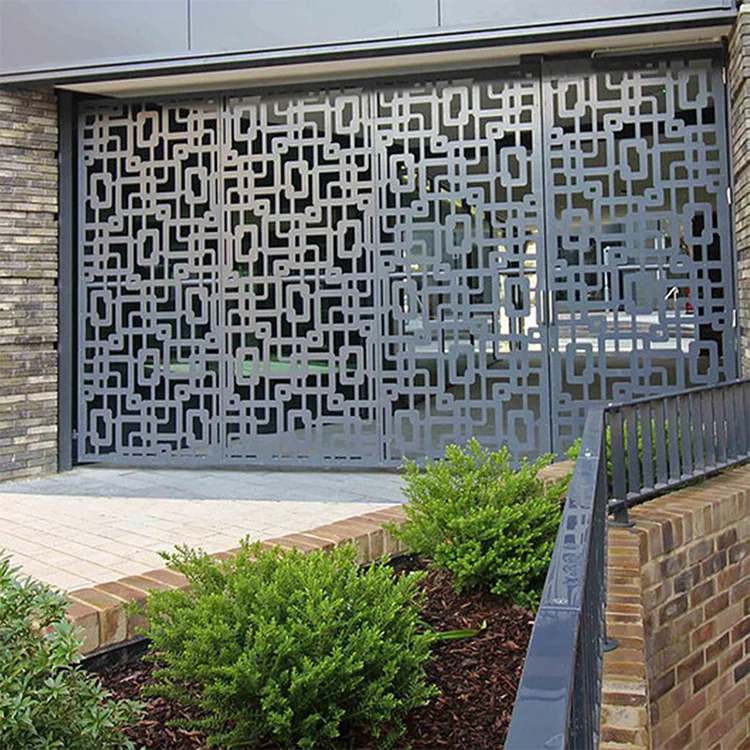 Modern House CNC Laser Cut Perforated Aluminum Facade Panel Metal Cladding Exterior Wall Panels Durable Aluminum Alloy for