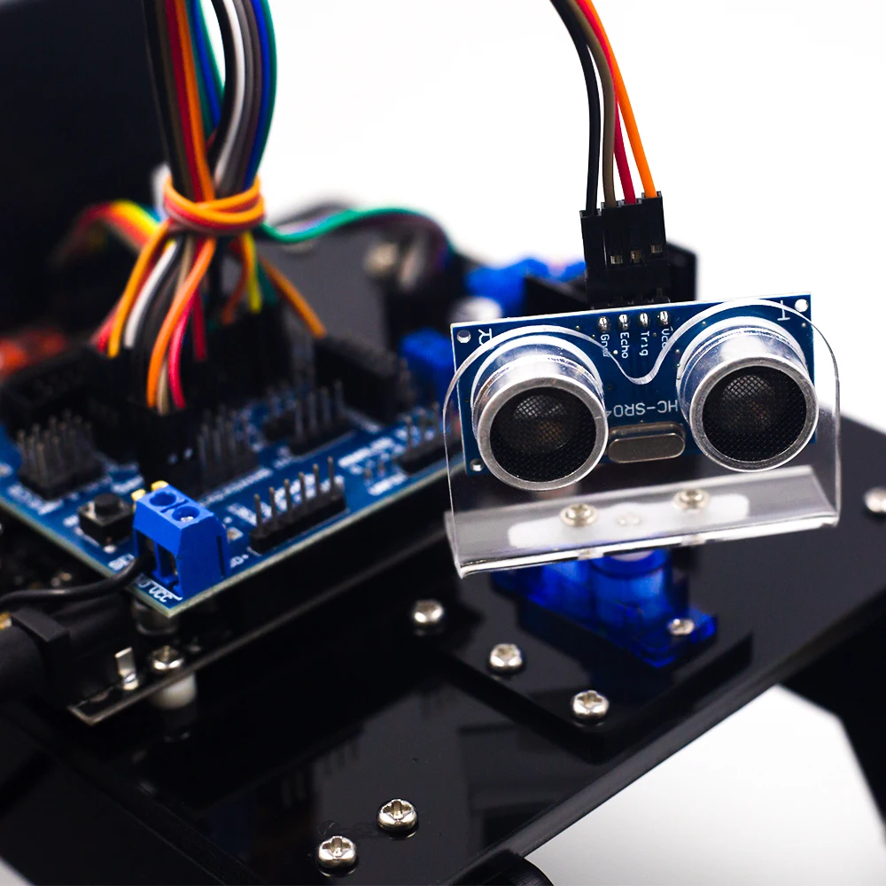 Remote Start Robotics Module DIY Smart Robot Car Kit - 4WD Chassis with Ultrasonic Module