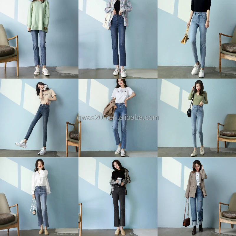 Pantalones Vaqueros Elásticos Para Mujer,Oferta De Productos De Comercio  Exterior,Jeans Elásticos De Moda Para Mujer,Venta Al Por Mayor De Corea -  Buy Las Mujeres Jean,De Las Mujeres Elásticos Jean,Las Mujeres Pantalones De