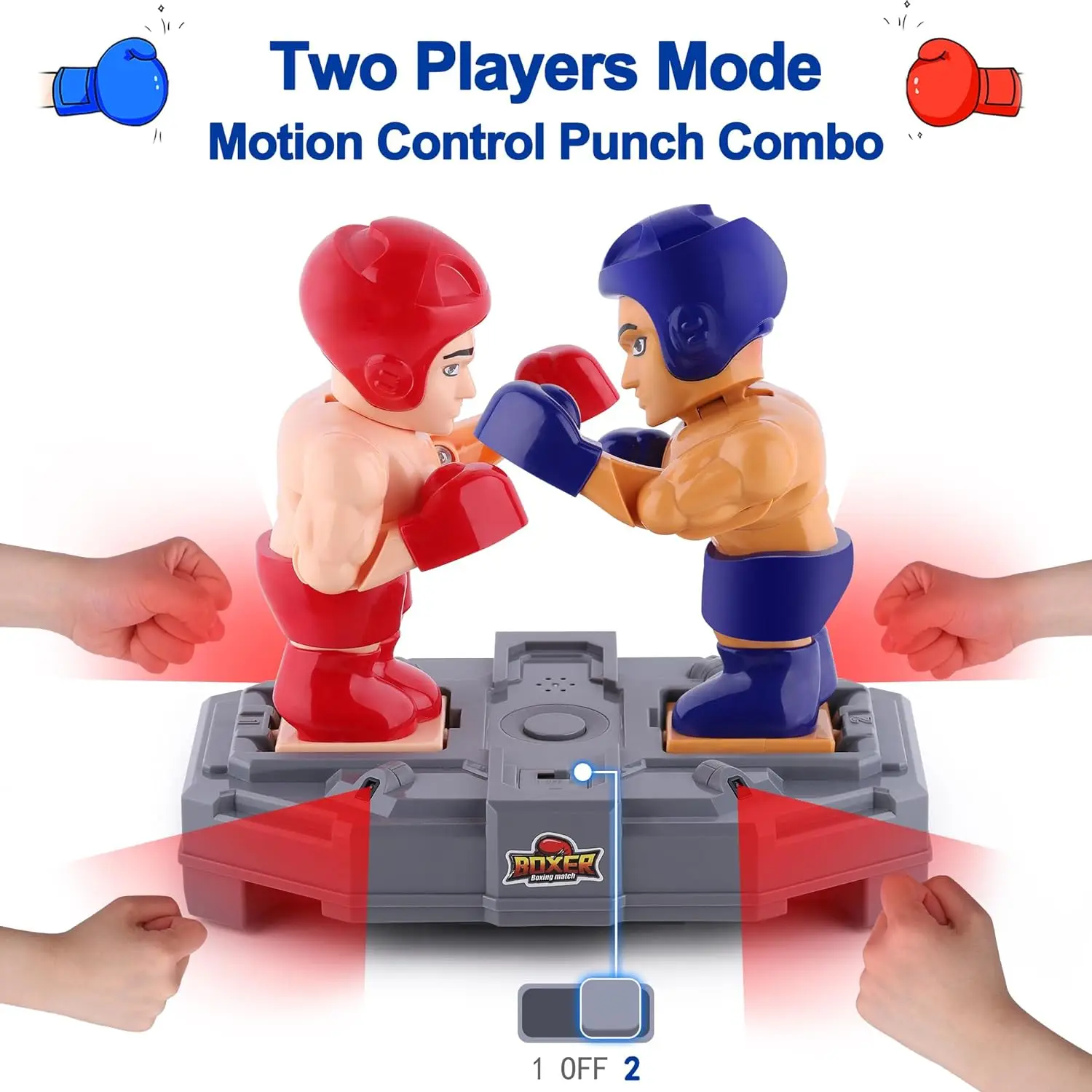 Dwi Dowellin Interactive Punching Boxer Electronic Boxing Toys RC Fighting Robots Plastic Wrestling Battle Bots Service Robots