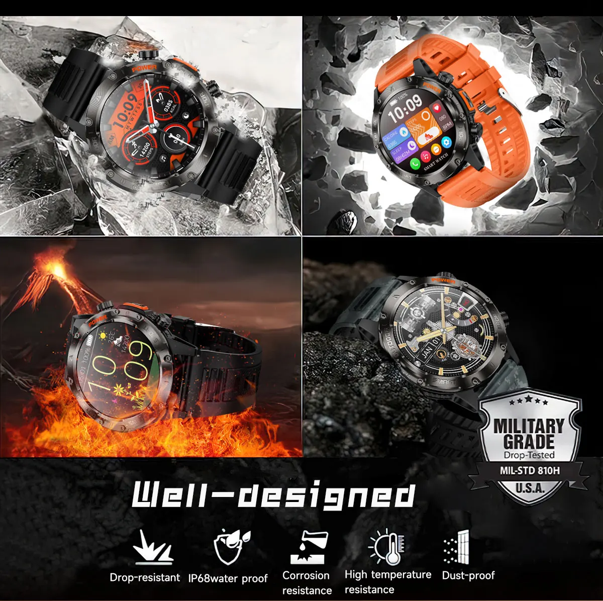 Chinese factory supplier supply  Snavnet V37z Outdoor Sports Smart Watch 2025 With 1.46-inch Tft Hd Display Ip68 Voice Assistant Bt Calling Smart Watch For Men - Buy Voice Assistant Smart Watch ip68 Waterproof Smart Watch fitness Tracking Smart Watch round Shape Smart Watch sleep Monitoring Smart Watch silica Gel Band Smart Watch waterproof Features Smart Watch