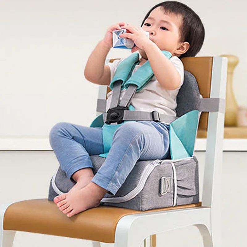 Custom Multifunction Portable Dining Chair Waterproof Baby Travel Booster Seat Foldable Diaper Bag With Safety Seat for Baby