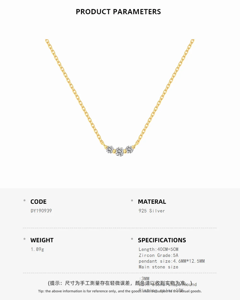 KAKODIY Dainty 925 Sterling Silver Jewelry Oval Cubic Zirconia Charm Cluster Pendant Necklace Women Girls 18K Gold Plated Necklace detail 1