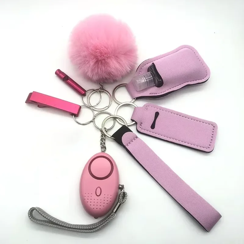 New Arrival Diamond Bling Self Defense Keychain Set Crystal Bling Defense Tools Shiny Women Souvenir Metal Keychain