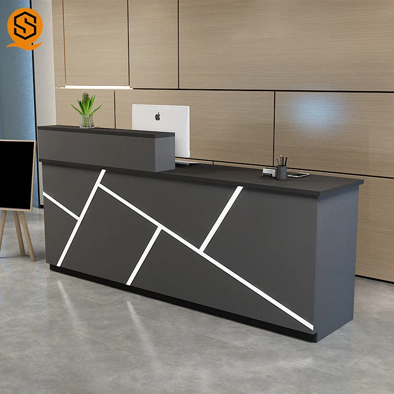 High Quality MDF Solid Surface Artificial Stone Cash Desk Checkout Counter Cashier for Bank