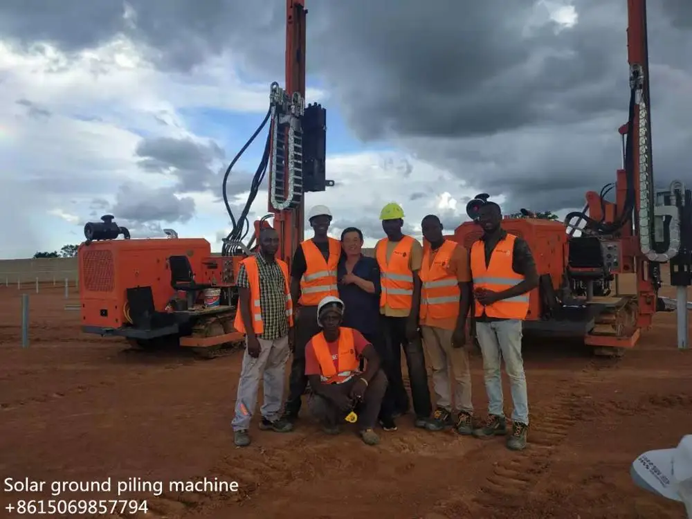 PV Ramming Piling and Pile Post Driver Guardrail Fixing Machine Ramming Piling Machine MZ460Y-3