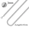Argento - Catena Cubana 3mm Argento