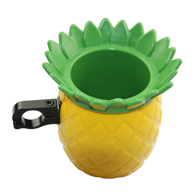 Bike Water Bottle Holders Pineapple Shape Bicycle Coffee Cup Holder with Metal Clamp