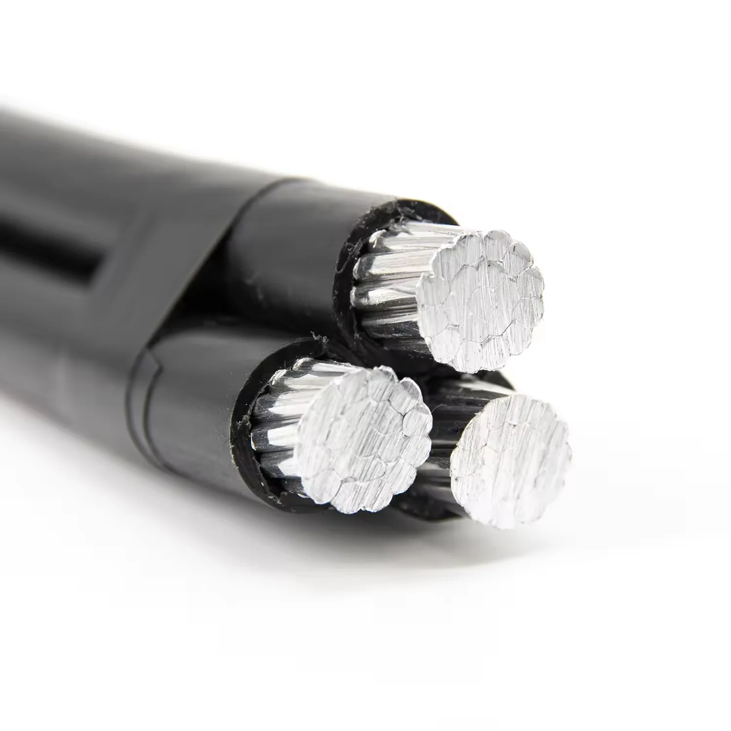 Low Voltage ABC Cable Aluminum Conductor XLPE PE LDPE PVC Insulated Overhead Duplex Triplex Quadruplex Service Drop Cable Sizes